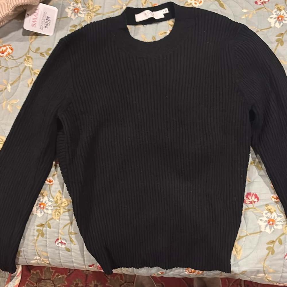 Black open-backed sweater